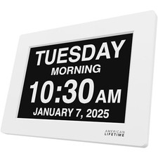 New 2026 Dementia Clock Large Digital Clock for Seniors, Large 8 inch White