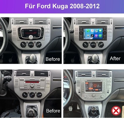 2+64G Für Ford Kuga 2008-2011 Android 15 Apple Carplay Autoradio GPS Navi WIFI - Bild 2 von 24