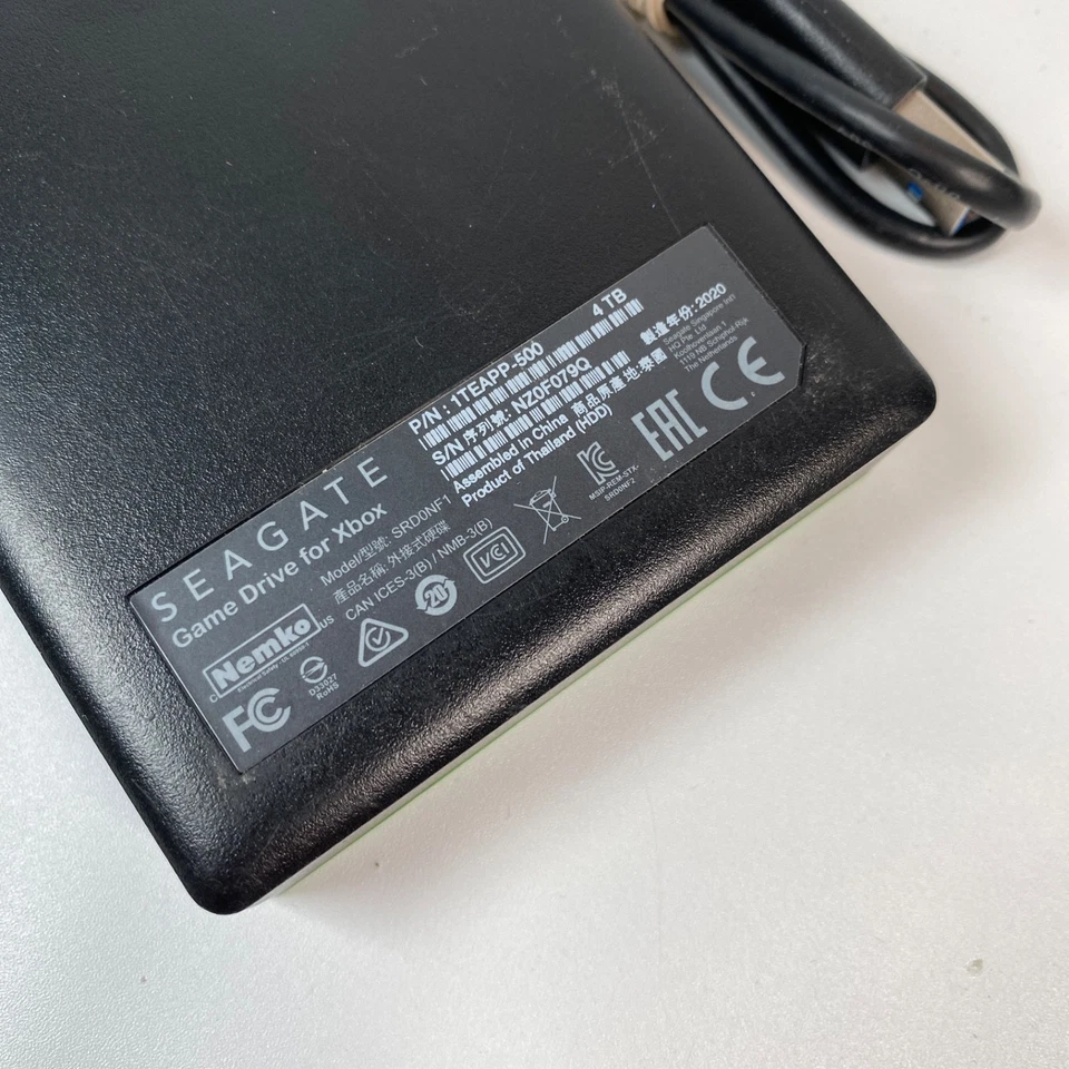 Seagate Portable 1TEAPP-500 4TB USB-B to USB-A SSD 1TEAPP-500 - TESTED WORKING - Image 3 of 4