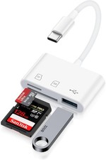 SD Card Reader for iPhone 17/Air/16e/16 Pro Max/16 Pro/16 Plus/16/15pro Max/15Pl