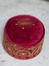 Traditional Igbo Hat  African Beaded Kufi Mens Hats  Nigerian Wedding Cap 
