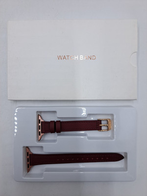 SUNFWR Leder Armband für Apple Watch 41/40/38mm Bordeaux Rose Gold Leder