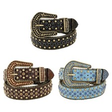 Shinning Rhinestone Belt Woman Man Teens Nightclub Waist Belt for Jeans Skirt