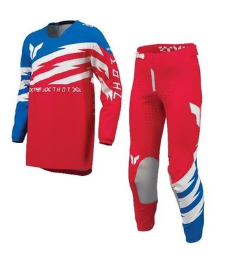 2027 Thor Launchmode Shockie Kids Motocross Gear Red Blue Youth
