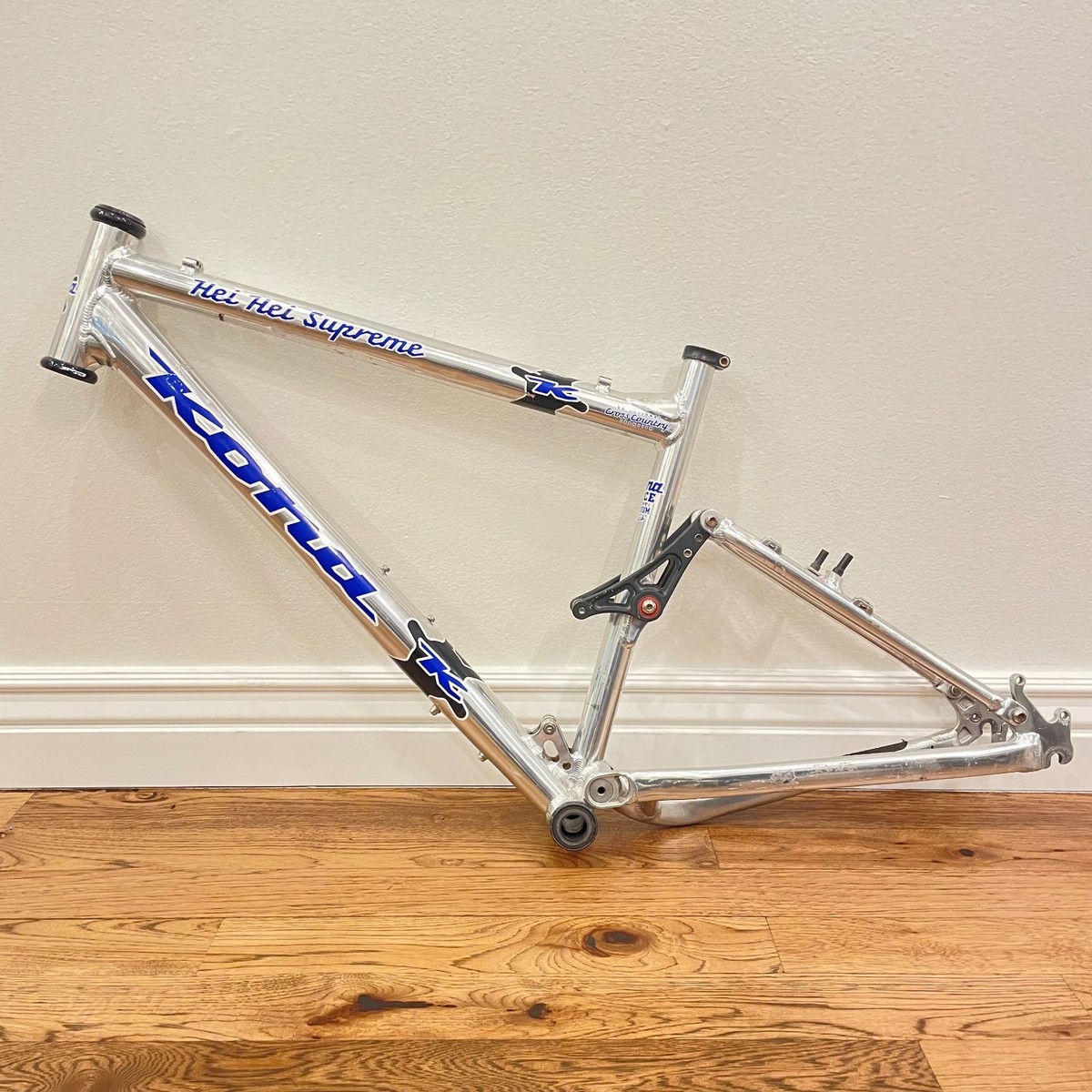 Vintage Kona Hei Hei Supreme MTB Frame Set Full Suspension 18