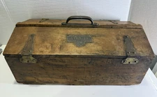 Rare Antique STANLEY Works #801 Sweetheart Wood Toolbox