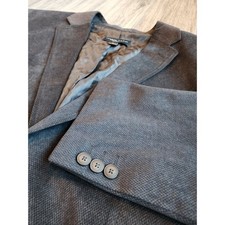 Pronto Uomo Mens Dark Brown Soft Textured Blazer Sport Coat Jacket Size Large