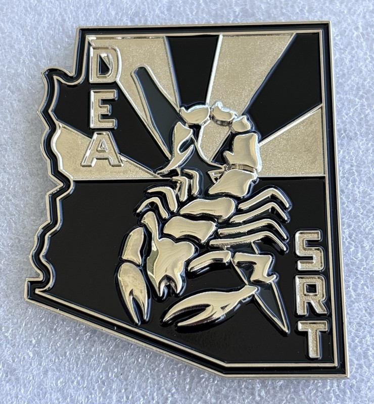 Real Drug Special Response Team DEA SRT Phoenix Arizona Police Numbered Coin