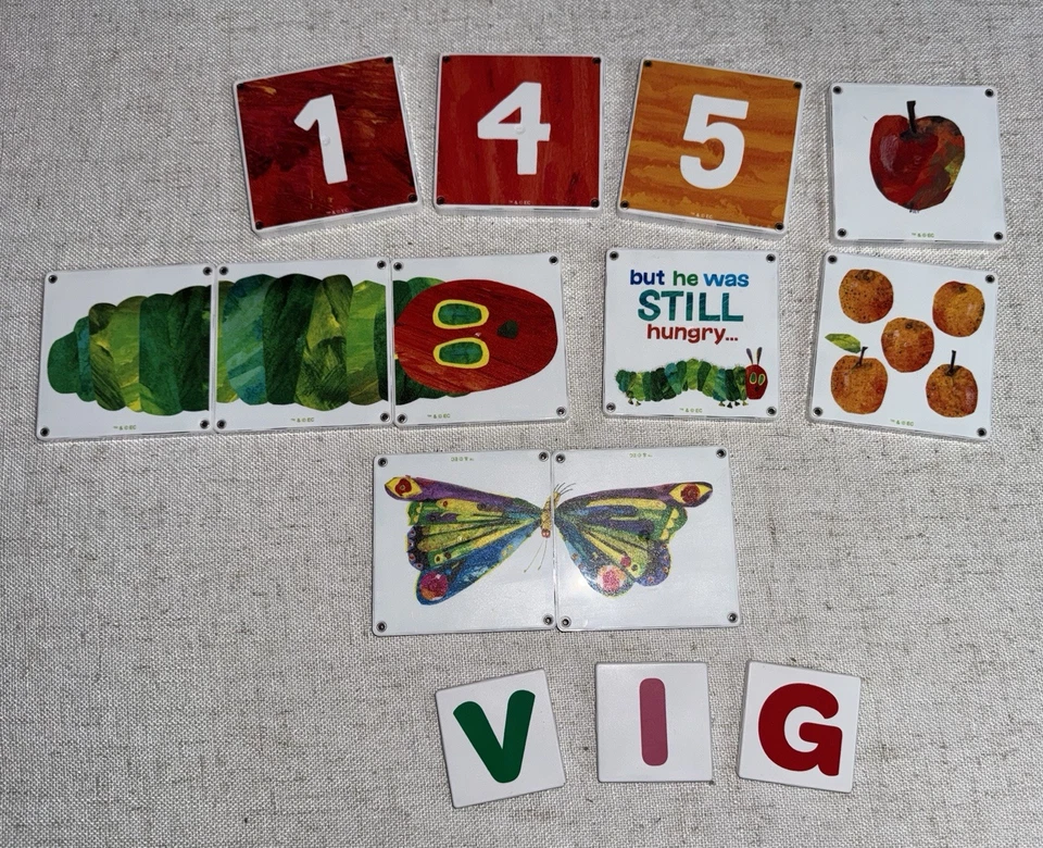 Lote Azulejos Magna Eric Carle Oruga Hambrienta Piezas de Repuesto Imán STEM Foto 2 de 2