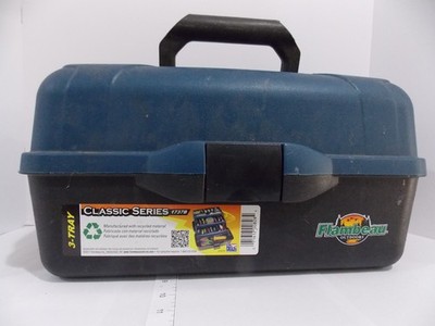 Flambeau Classic Series 1737B 3-Tray Tackle Box Blue/Black   Used