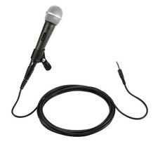 Amazon Basics Dynamic Vocal Microphone with Large Pack of 1 , Black/Silver