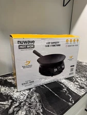 BRAND NEW -Nuwave Induction Hot Wok with 14" Carbon Steel Wok, Glass Lid & Stand