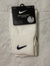  2Pairs Nike Academy soccer knee high W 4-6 Youth 3-5 White And Black NWT