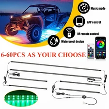 6-60Pcs Double Row LED RGB Dream Lights Strips Neon Underglow Lamps APP & Remote