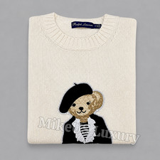 POLO RALPH LAUREN Polo Bear Cotton Sweater Women Medium NWT