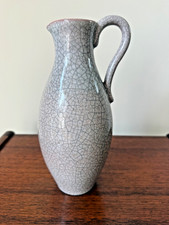 1950s Pitcher Vase Majolika Crackle Glaze Friedgard Glatzle Karlsruhe 4585