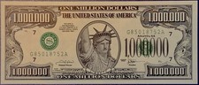 ONE MILLION DOLLARS FANTASY BANKNOTE / Paper Format, New