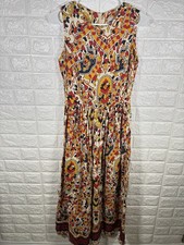 ASOS Womens Size 2 Boho Paisley Maxi Dress Sleeveless Summer Casual Sun Dress