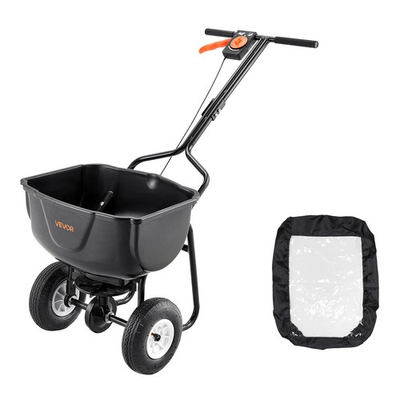 #ad VEVOR Walk Behind Push Broadcast Spreader 60LBS Capacity 0 9.8ft Spreading Width $88.99