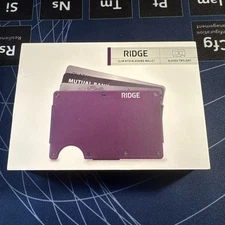 Ridge Slim RFID Blocking Wallet Alaska Twilight (Purple) Brand New Limited