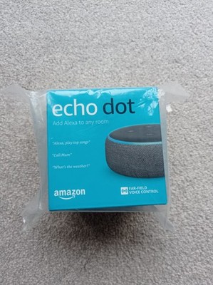 1x Original Amazon Echo Dot 3. Generation - Grau Stoff - BRANDNEU & VERSIEGELT