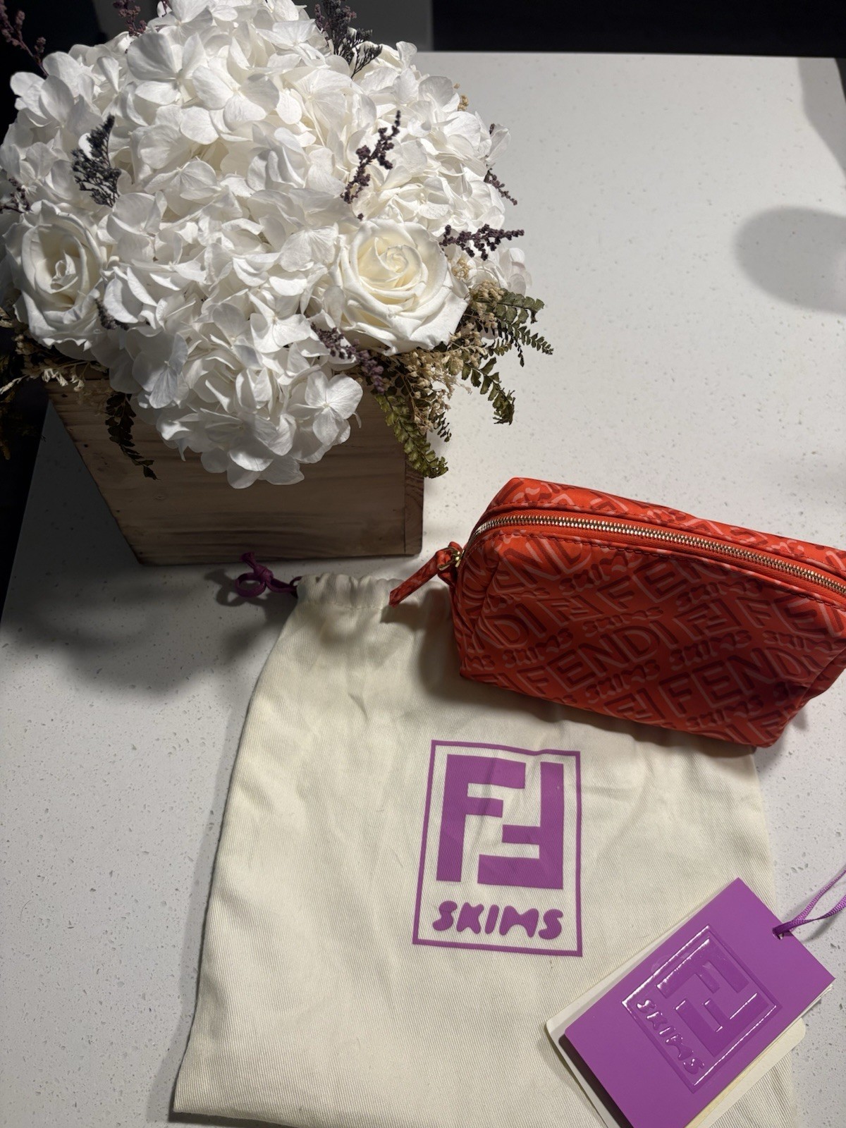 Fendi x Skims Nylon Tulipano Small Beauty Pouch Clutch