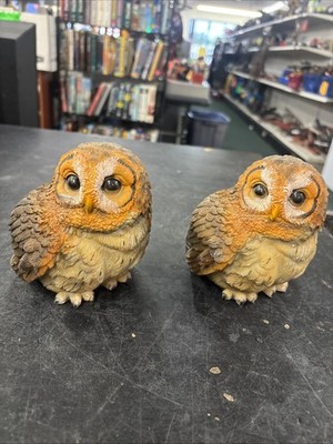 Set Of Two Owls Multi Colored