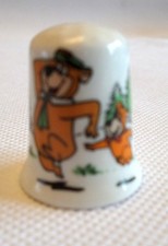 Novelty Hanna Barbera Thimble Bone China Yogi Bear & Boo Boo