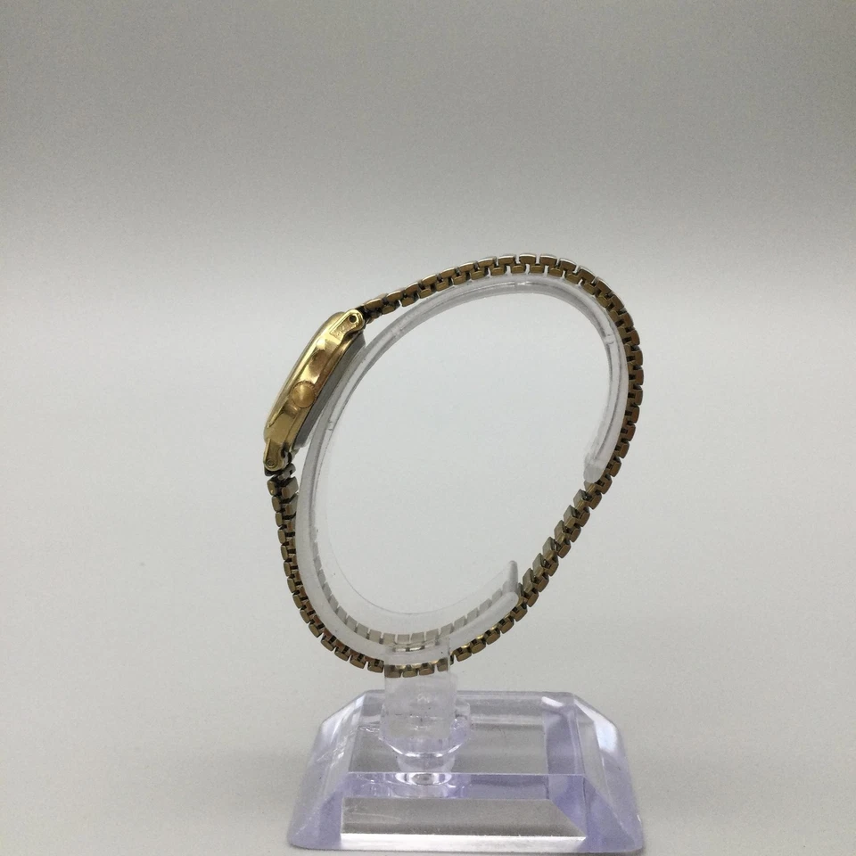 Reloj Timex Cavatina Mujer 18mm Tono Dorado Ovalado Esfera Blanca Elastizado Batería Nueva Foto 3 de 4