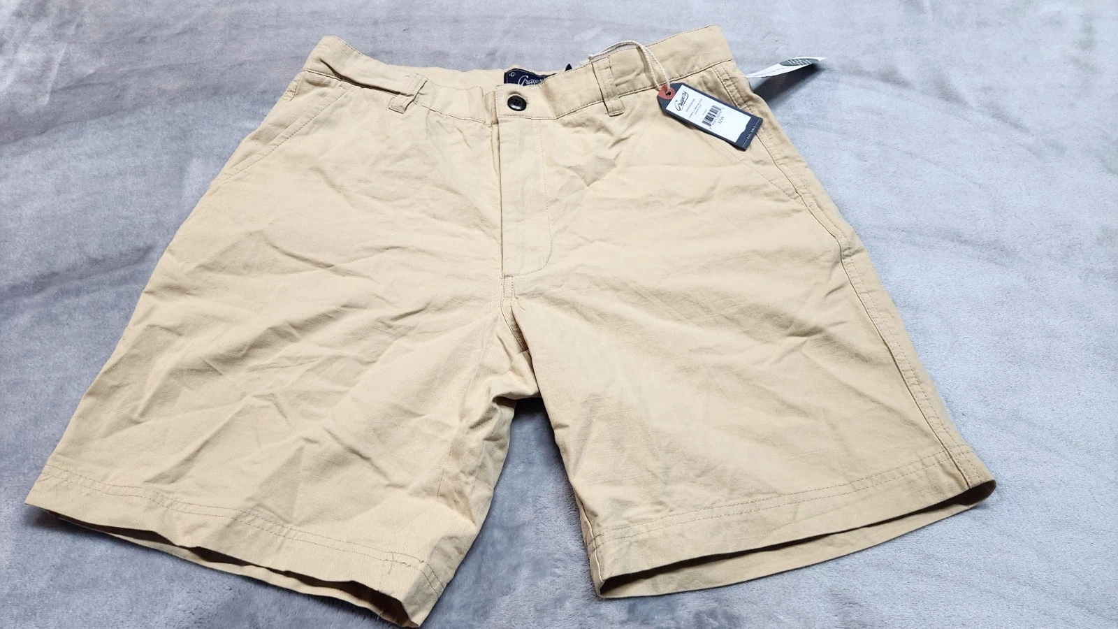 Grayers Men's Size 32W Khaki Bimini Linen Blend Shorts 8" Inseam NWT