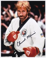 CHUCK NORRIS signed autograph 20x25cm WAY OF THE DRAGON in person autograph ACOA