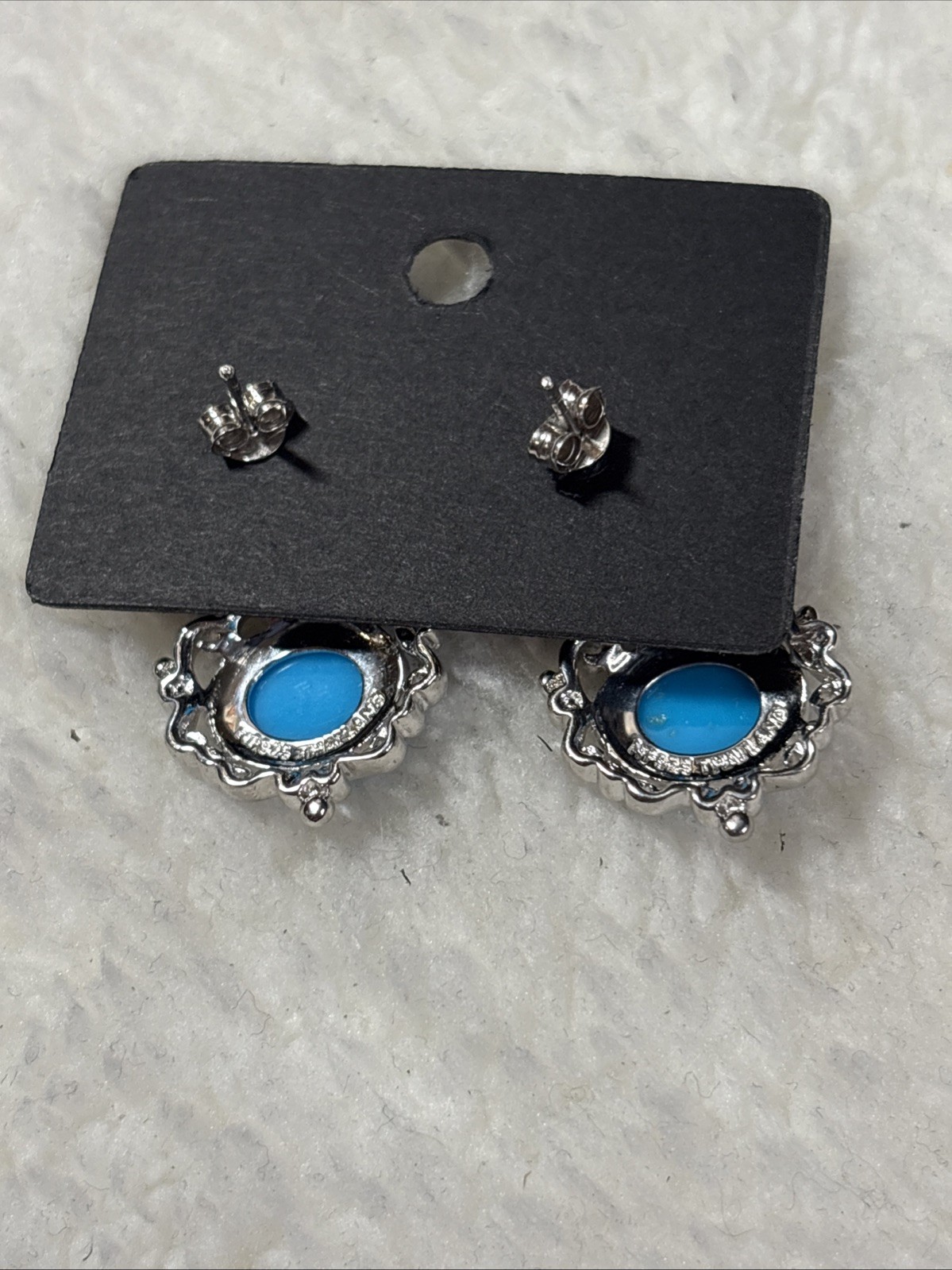 Turquoise Gemstone Solid 925 Sterling Silver Earr… - image 6