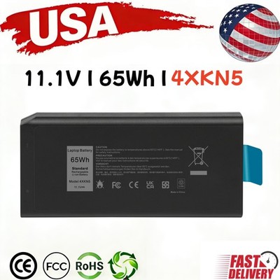 LOT 10X 65wh 4XKN5 Battery for Dell Latitude 5404 7404 5414 Rugged Extreme US