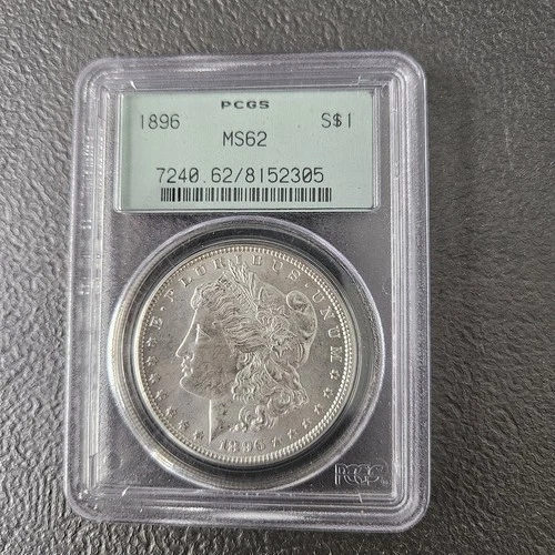 1896 P Morgan Silver Dollar PCGS  MS62
