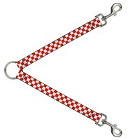 Dog Leash Splitter Checker Red/White (Us Import)