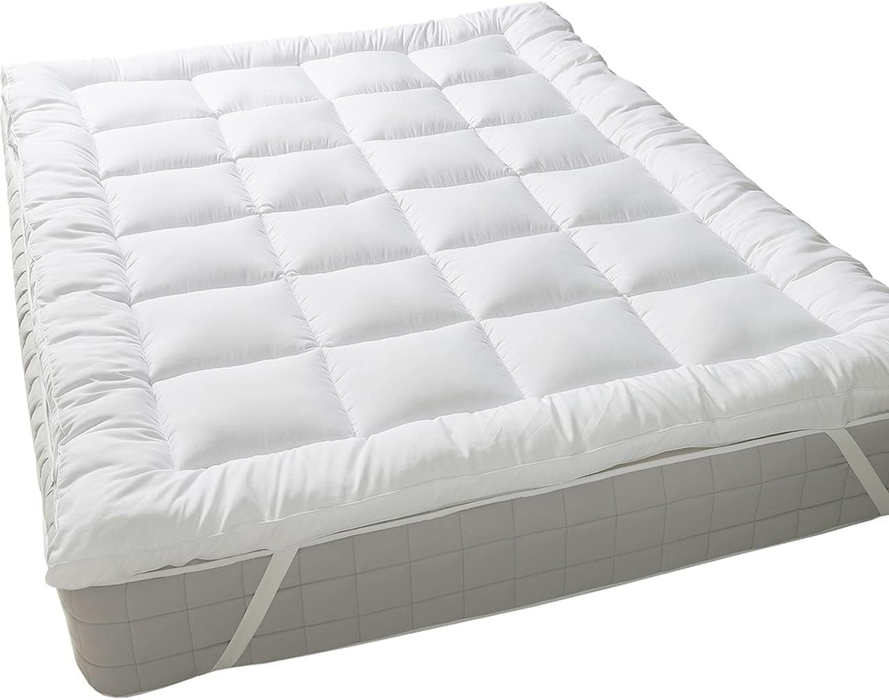 Bamboo Viscose Plush Mattress Topper 2 Inches Thick for Comfort-image