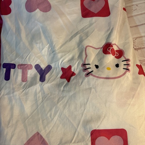 Y2K Hello Kitty Twin Topper Sheet Set Flat And Fitted Girls Sheet Set - Picture 2 of 6