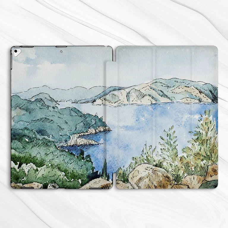 Mountains Lansdcape Painting Case For iPad 10.2 Air 3 4 5 Pro 9.7 11 12.9 Mini - Image 4 of 4