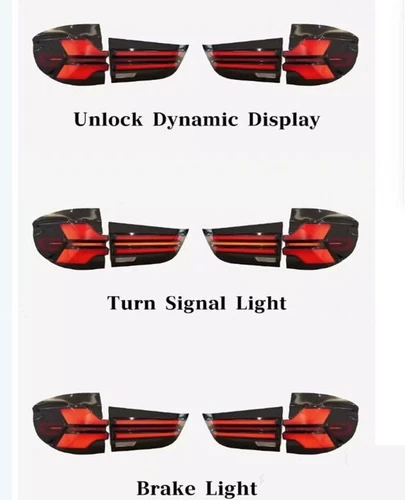 For BMW X5 F15 2014-2018 Rear Brake Lamp LH+RH Black Smoked LED Tail Lights - Picture 6 of 18