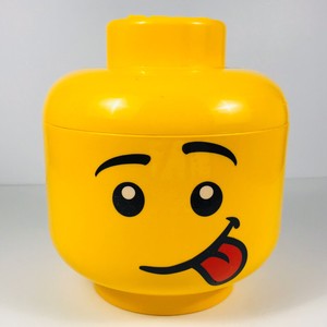 tongue silly brick lego fig yellow head storage mini building face
