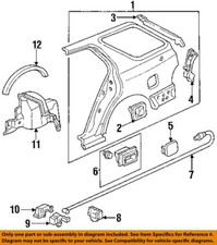 Honda Oem 94-97 Accord Quarter Panel Components-wheel Opng Mldg 74430sv5a00