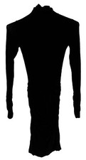 TWENTY Montreal Dress Size XS Black Turtleneck Gathered Longsleeve Bodycon Dress