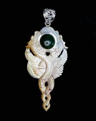 Kundalini Dragon Pendant - Light Mother of Pearl