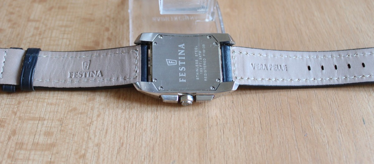 Bracelet De Montre Festina En Cuir Marron Foncé - Pour Modèles F16135/F16136, Neuf Avec étiquettes