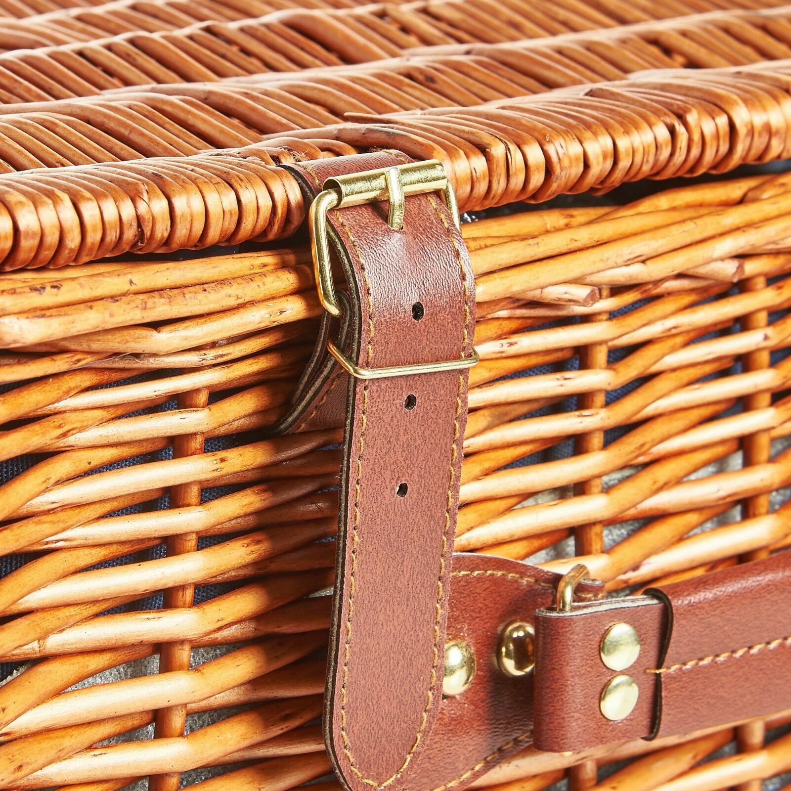 VonShef 4 Person Navy Wicker Hamper Basket for sale online eBay