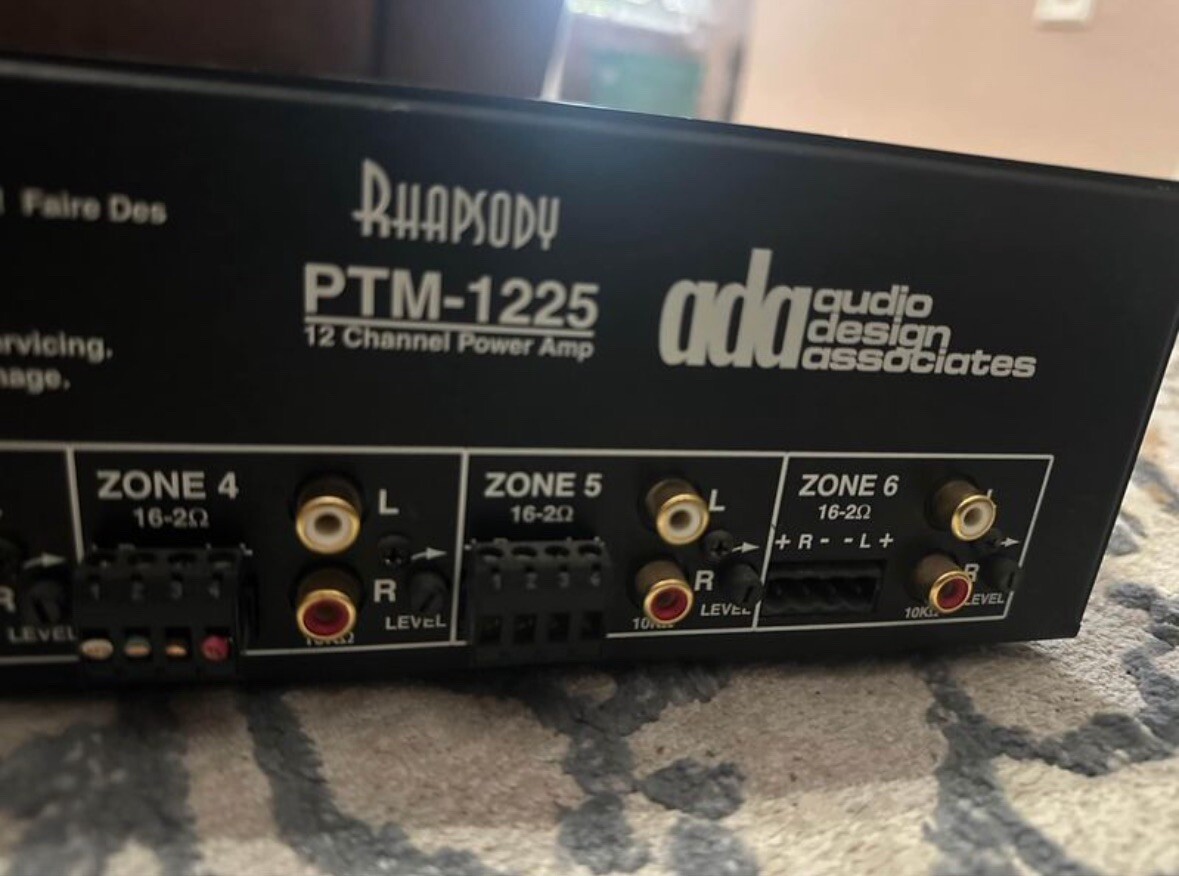 ADA Rhapsody PTM-1225 12-Channel Power Amp w/Power Cord | eBay