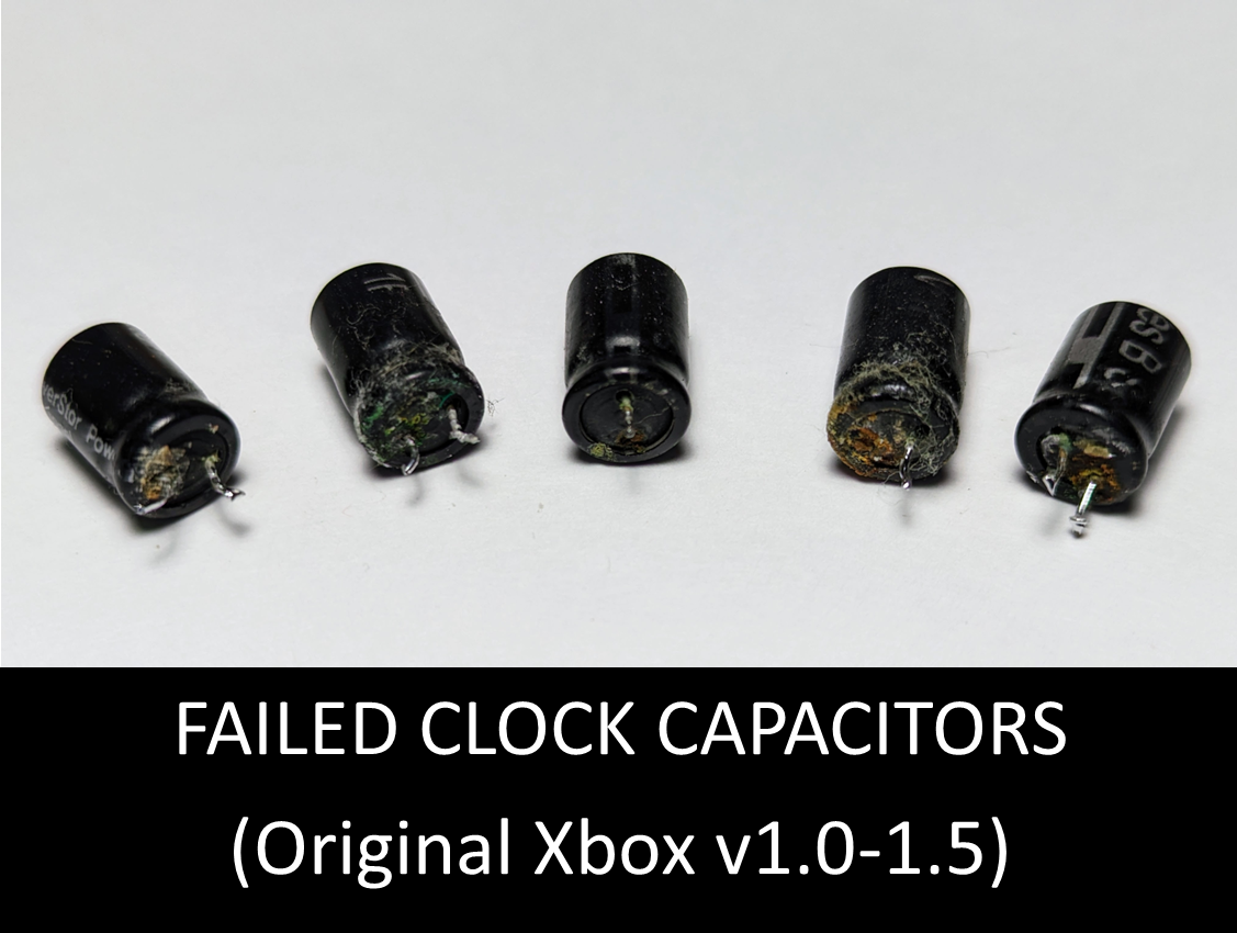 Original Xbox v1.0-1.6 Motherboard CPU / Clock Capacitor Original Xbox v1.0-1.6 Motherboard CPU / Clock Capacitor