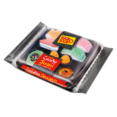 (28,50 /1kg) Look o Look Candy Mini Sushi aus Fruchtgummi, Schaumzucker 100g