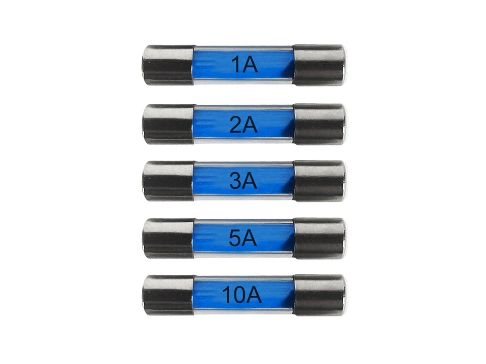 HYFIVE 20mm Glass Fuses 1-10 Amp Pack of 10 Universal Quick Blow Type for Car Vehicle