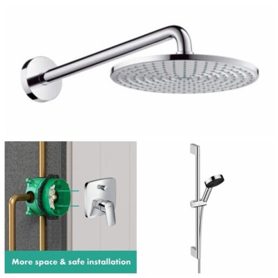Hansgrohe Raindance 240 with Pulsify 60cm Rail , Logis Mixer Shower Set German